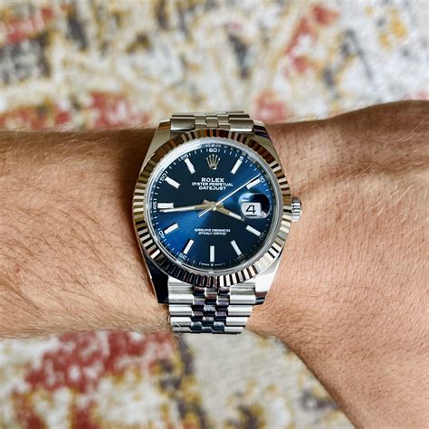 rolex blauwe plaat|Rolex Datejust 41.